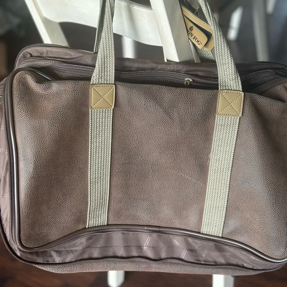 London Fog Brown and Tan Laptop Bag Classic Design‎